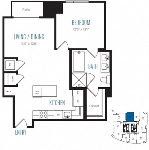 A14 Floor Plan at Stratus Seattle, WA